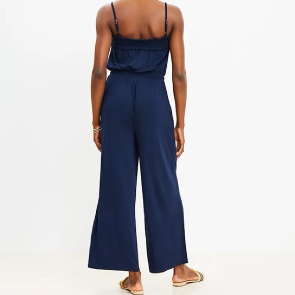 LOFT Smocked Strappy Jumpsuit - Picture 2 of 6